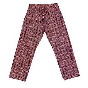 Evisu Jeans Monogram Vintage Men Size 32x35 Monogram All Over Print Japan